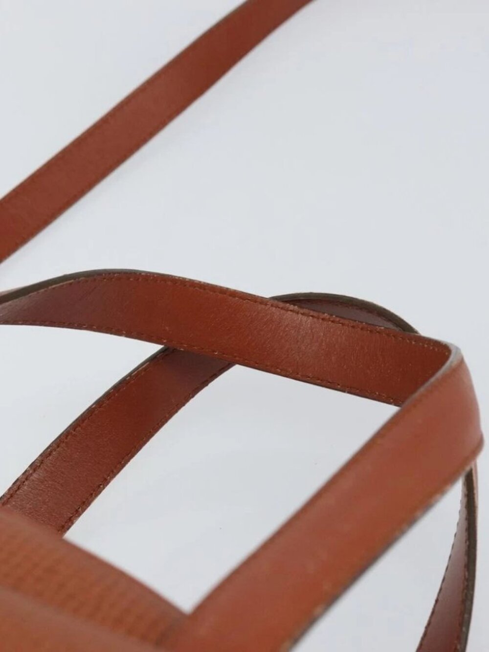 Christian Dior Hand Bag Leather 2way Brown Gold Auth - Picture 7 of 16